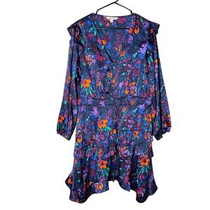 The Pioneer Woman Size XXL Satin Floral Ruffle Dress